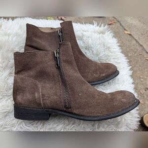 Men's J.D.Fisk Brown Leather Zip Up Boots Size 9